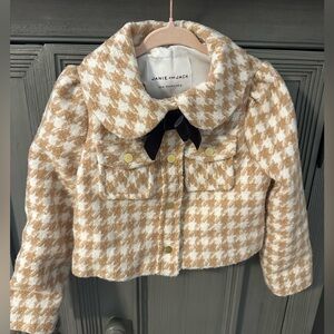 Janie and Jack Houndstooth Bow girls jacket